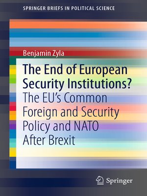 cover image of The End of European Security Institutions?